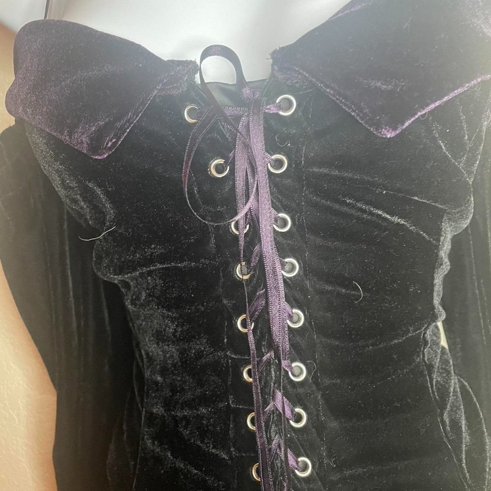 subterranea black and purple goth gown - Picture 10 of 10